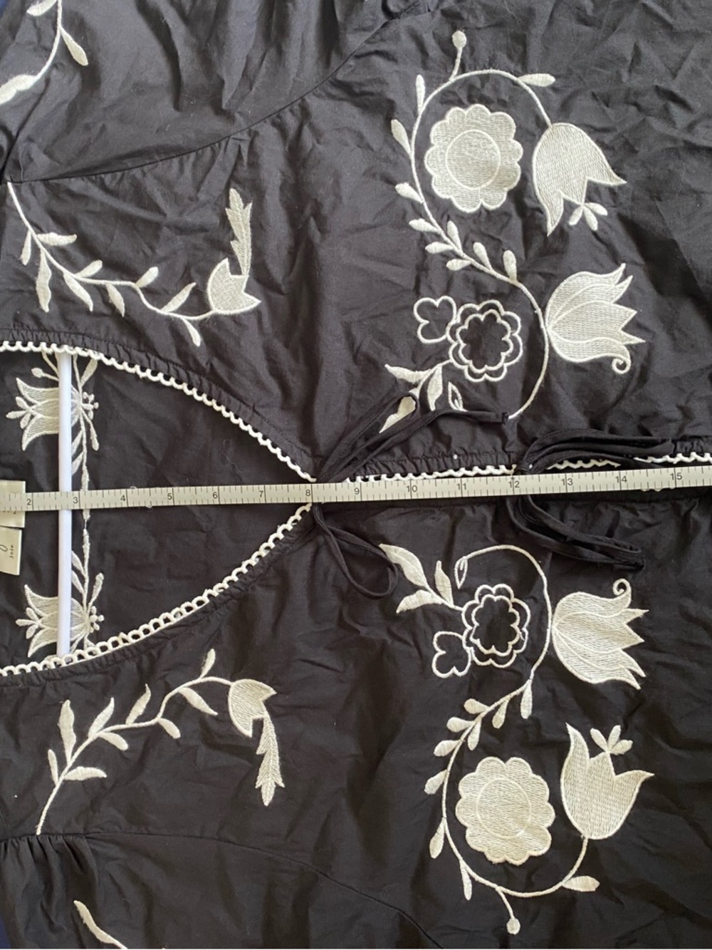 Joie Black Embroidered Tie-Front Bolero Jacket - Picture 7 of 9